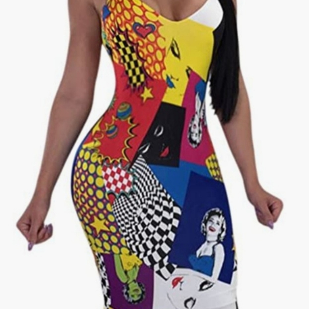 Multi-color body on dress
